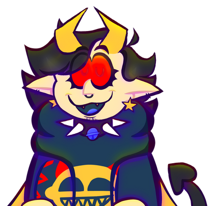 Closed eyes, open mouth